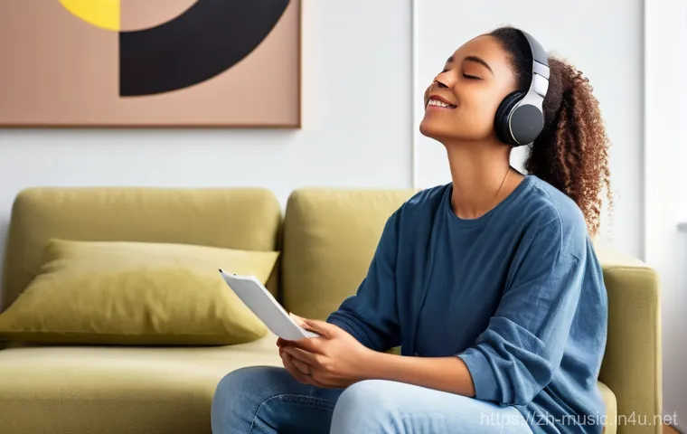 음악 치료 효과 - **Prompt for Concentration and Work Efficiency:**
    "A bright, modern home office or study space d...