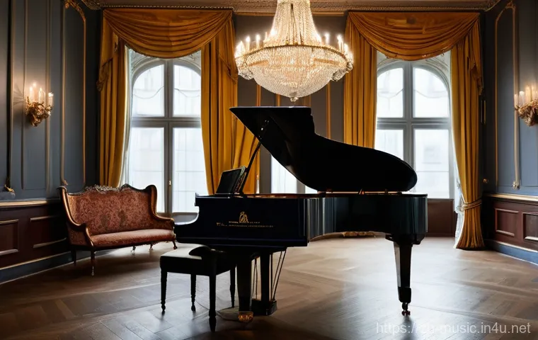 낭만주의 음악 특징 - Image Prompt 1: The Virtuoso's Passionate Performance**